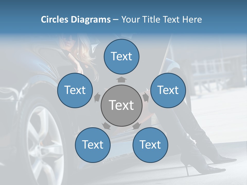 Sitting Sensuality Automobile PowerPoint Template