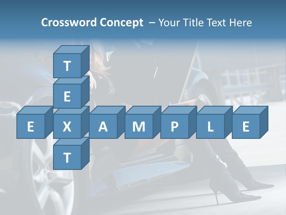Sitting Sensuality Automobile PowerPoint Template