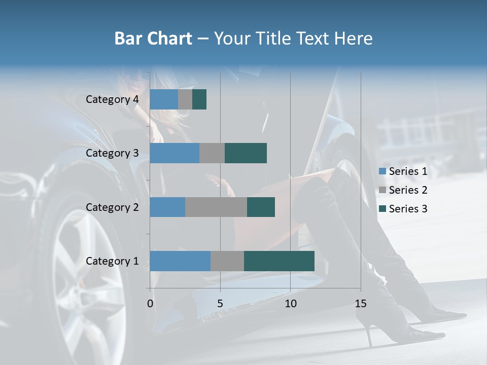 Sitting Sensuality Automobile PowerPoint Template