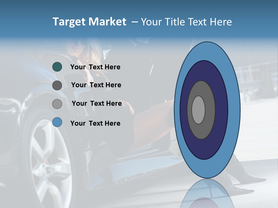 Sitting Sensuality Automobile PowerPoint Template