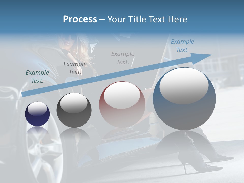 Sitting Sensuality Automobile PowerPoint Template