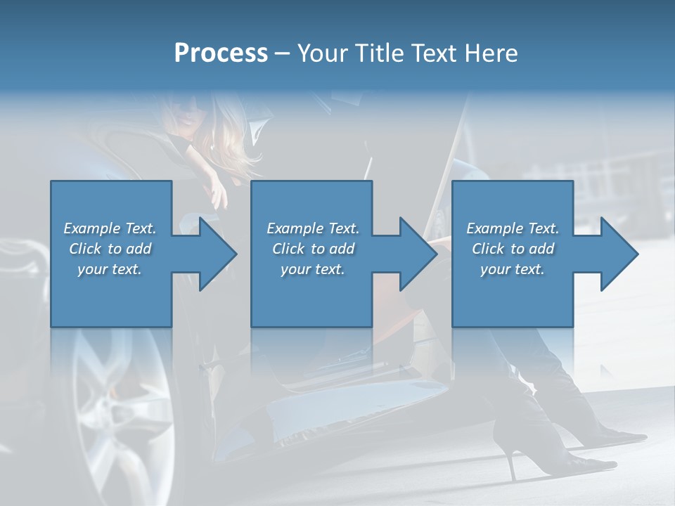 Sitting Sensuality Automobile PowerPoint Template