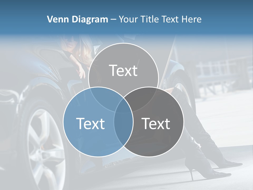 Sitting Sensuality Automobile PowerPoint Template