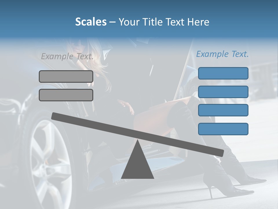 Sitting Sensuality Automobile PowerPoint Template