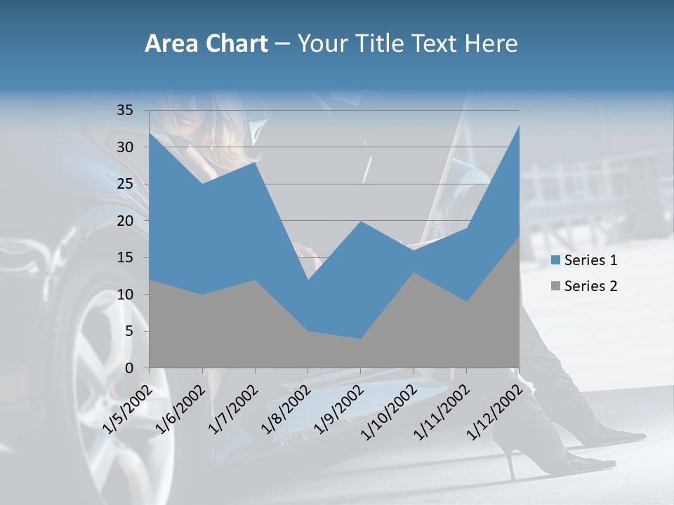 Sitting Sensuality Automobile PowerPoint Template