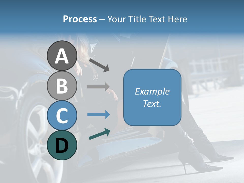 Sitting Sensuality Automobile PowerPoint Template