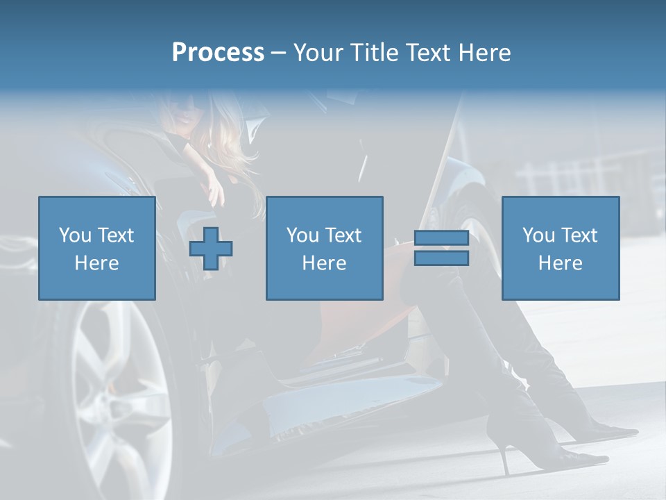Sitting Sensuality Automobile PowerPoint Template