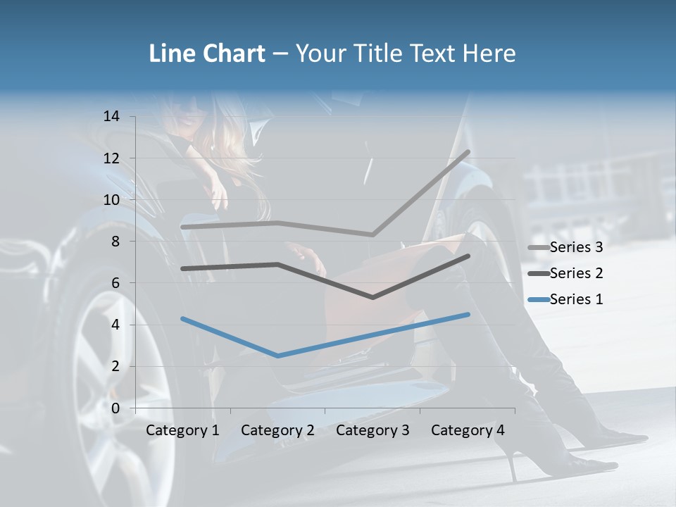 Sitting Sensuality Automobile PowerPoint Template