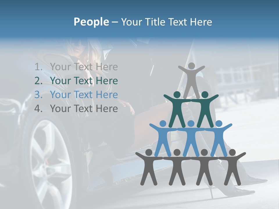 Sitting Sensuality Automobile PowerPoint Template