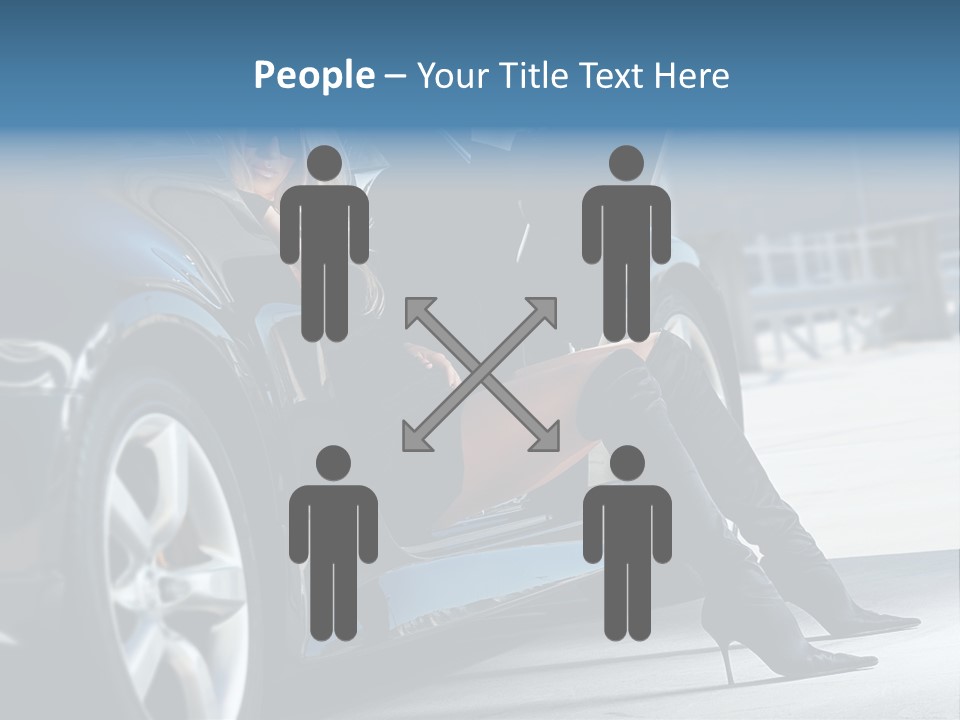 Sitting Sensuality Automobile PowerPoint Template