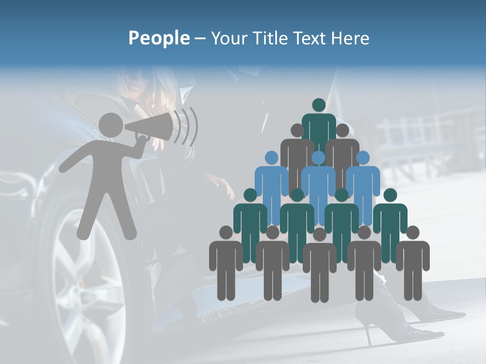 Sitting Sensuality Automobile PowerPoint Template