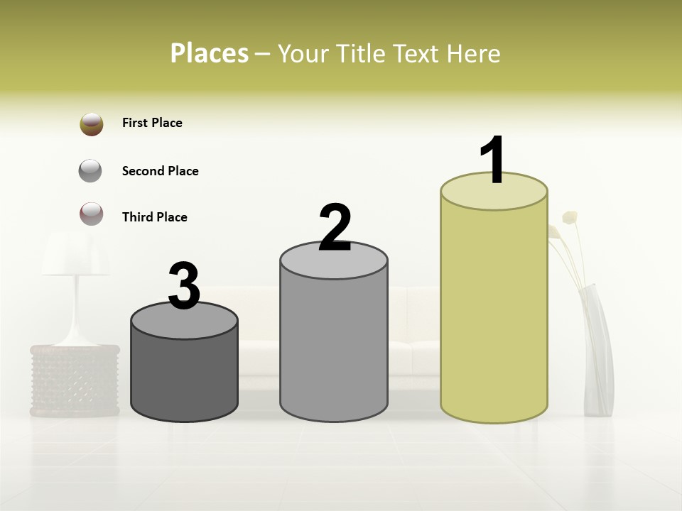 Sofa Interior Empty PowerPoint Template