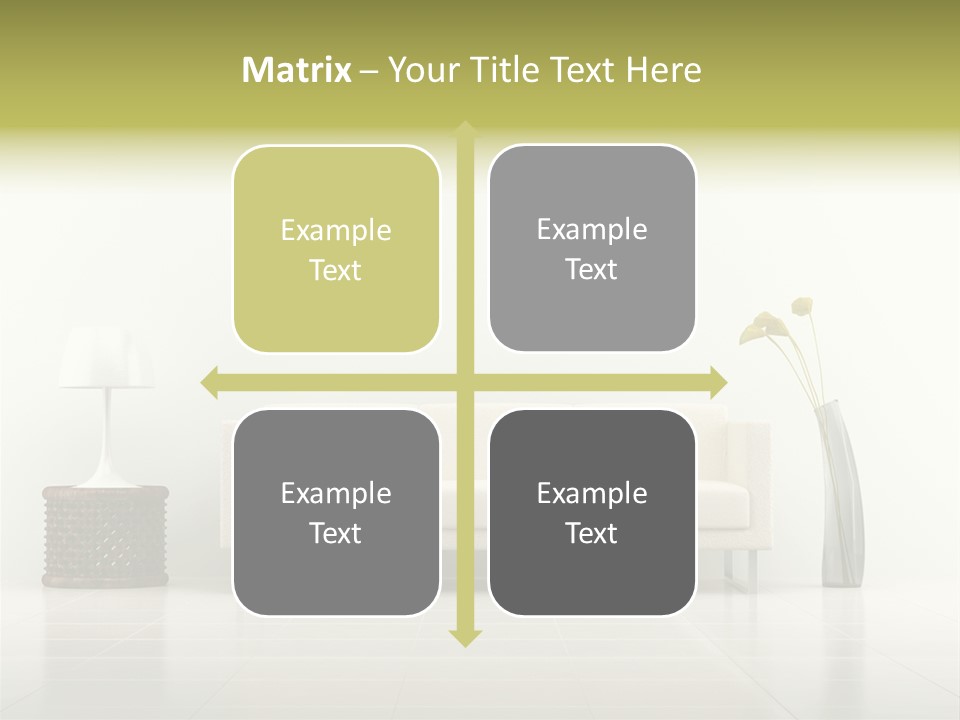 Sofa Interior Empty PowerPoint Template