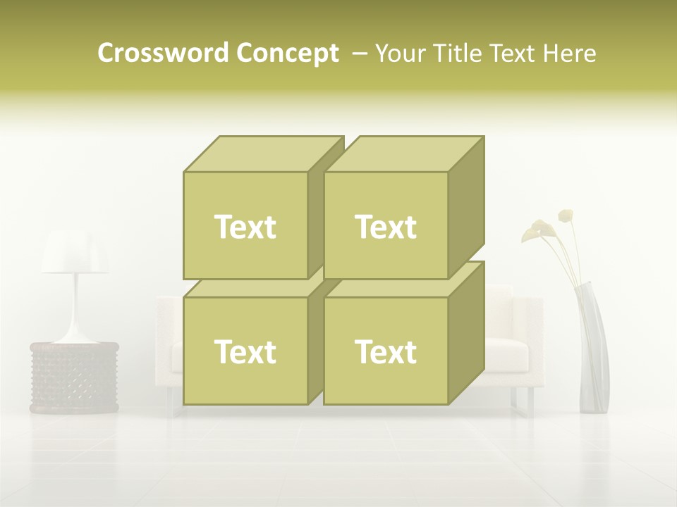 Sofa Interior Empty PowerPoint Template