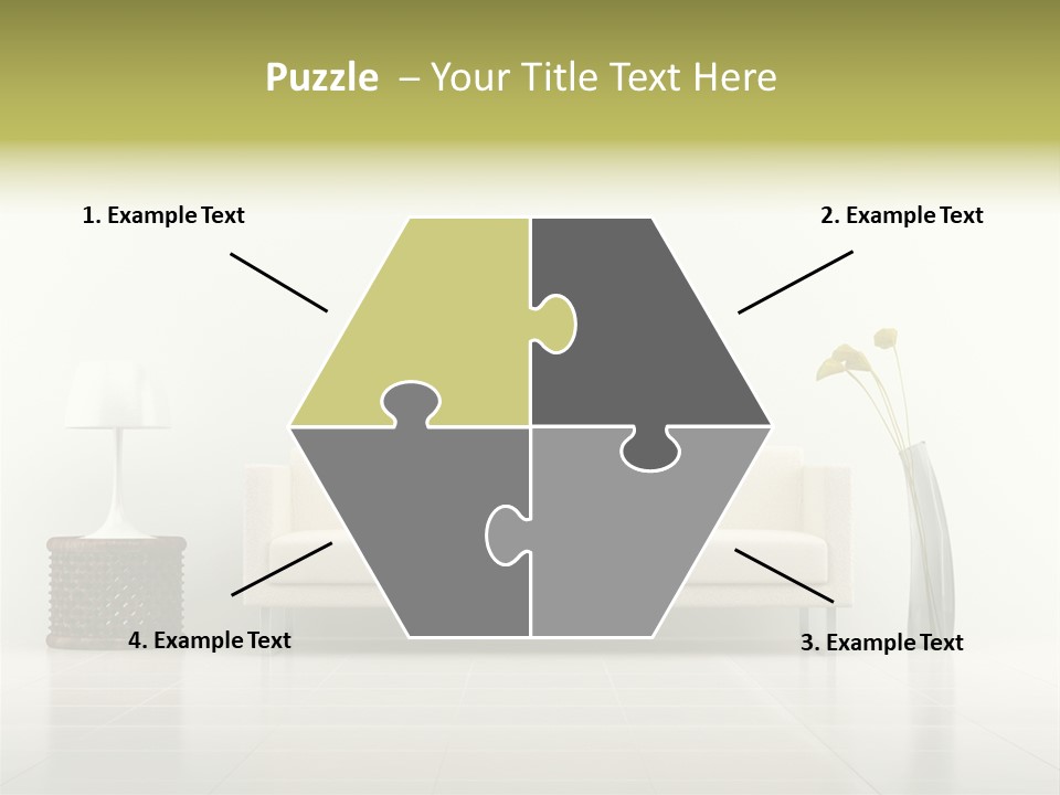 Sofa Interior Empty PowerPoint Template