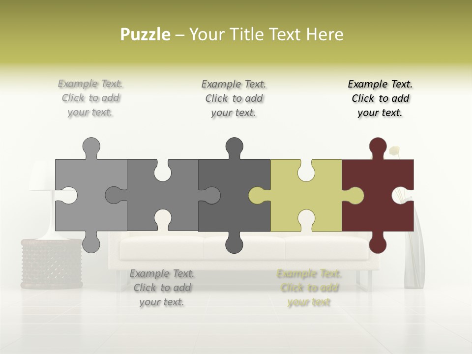 Sofa Interior Empty PowerPoint Template