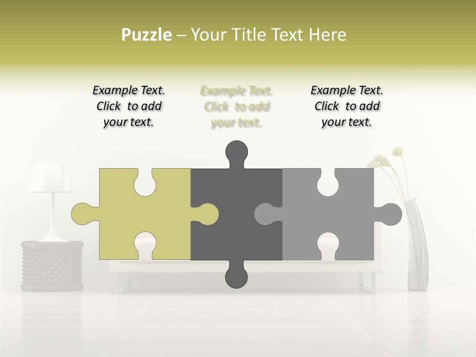 Sofa Interior Empty PowerPoint Template