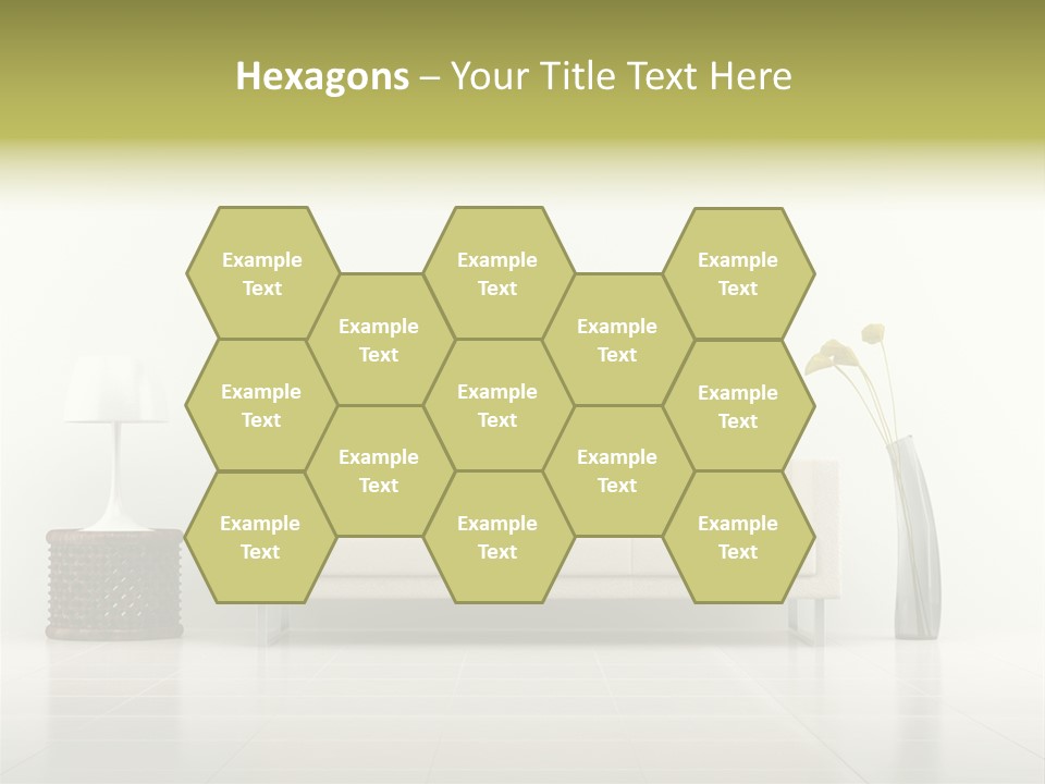 Sofa Interior Empty PowerPoint Template