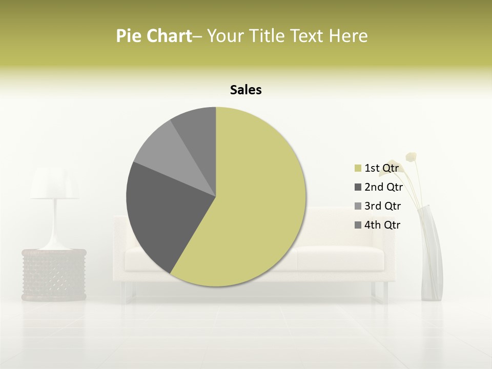 Sofa Interior Empty PowerPoint Template