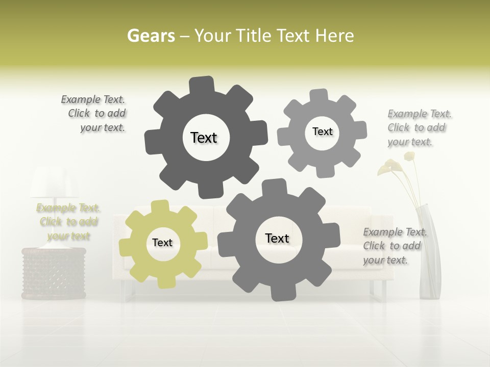 Sofa Interior Empty PowerPoint Template