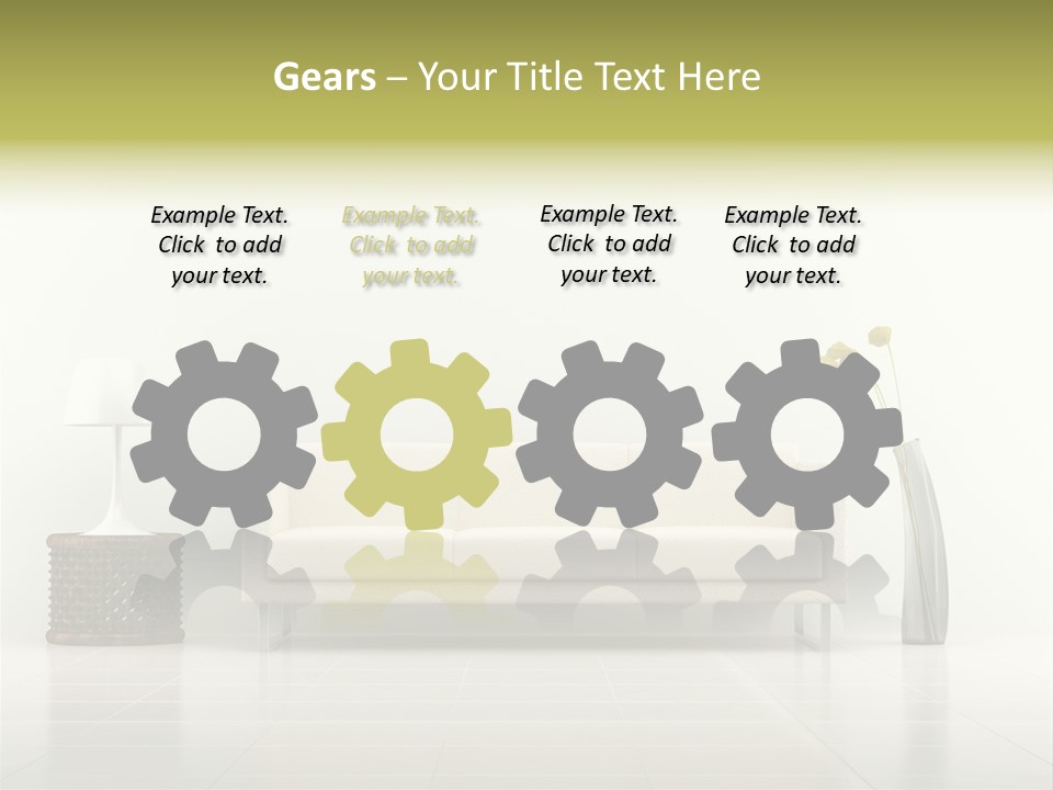 Sofa Interior Empty PowerPoint Template