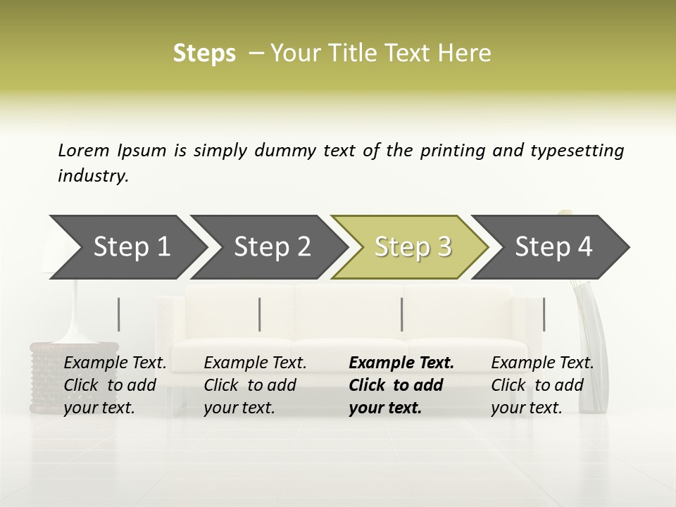 Sofa Interior Empty PowerPoint Template