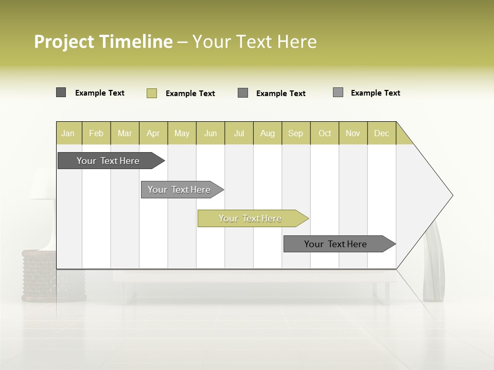 Sofa Interior Empty PowerPoint Template