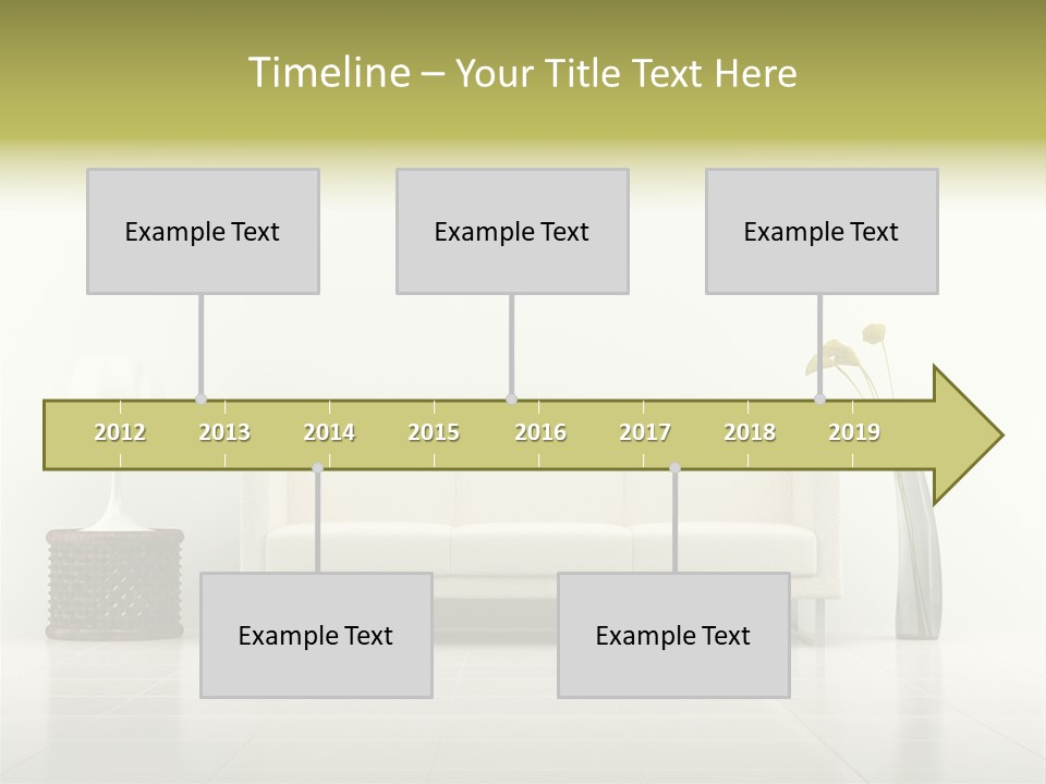 Sofa Interior Empty PowerPoint Template