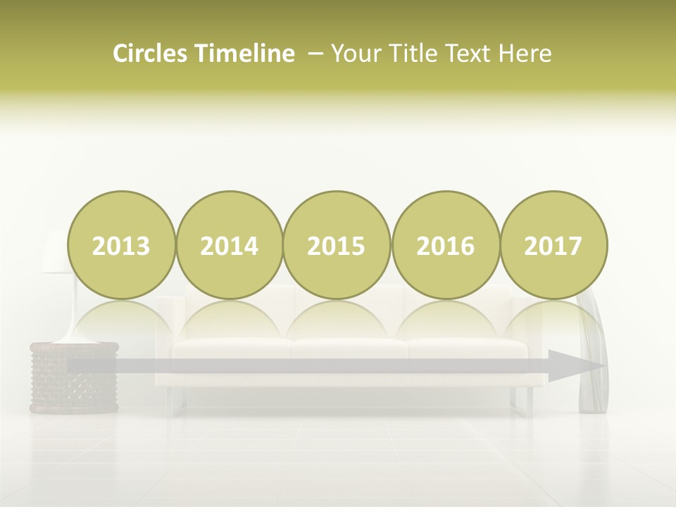 Sofa Interior Empty PowerPoint Template