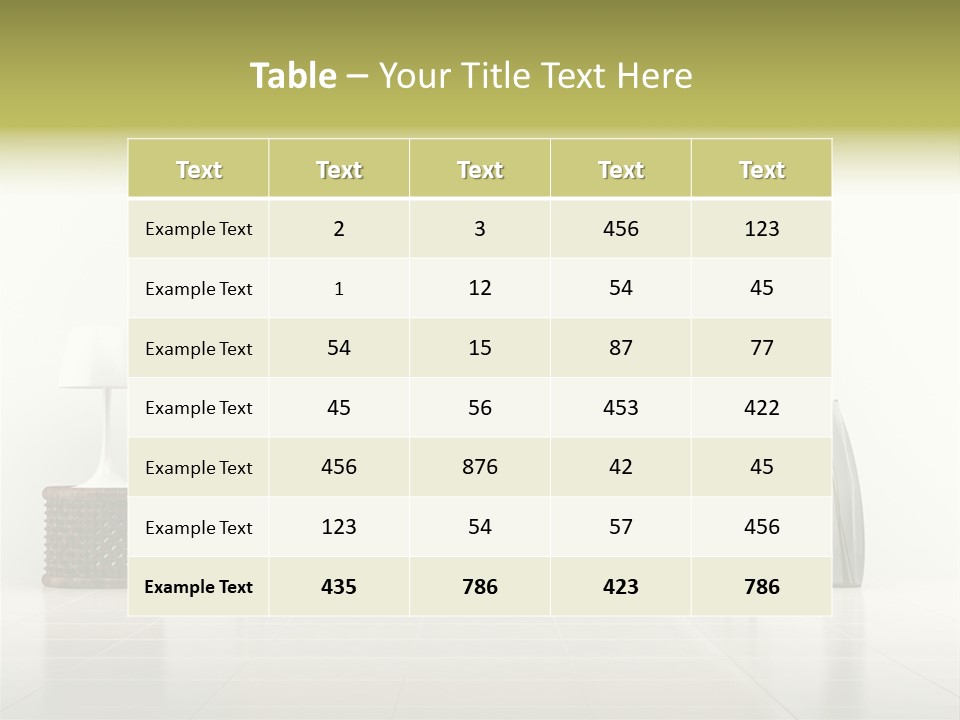 Sofa Interior Empty PowerPoint Template