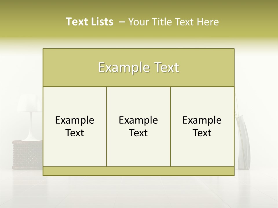 Sofa Interior Empty PowerPoint Template