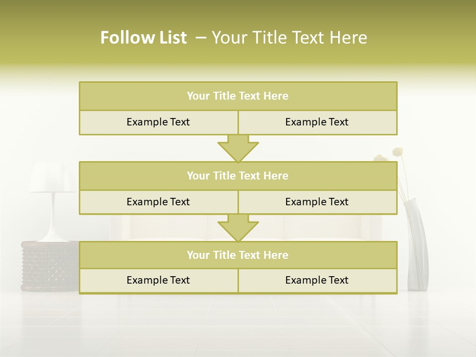 Sofa Interior Empty PowerPoint Template