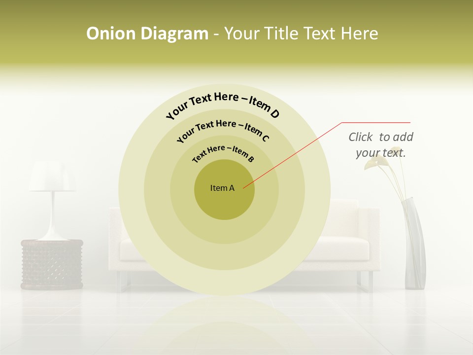Sofa Interior Empty PowerPoint Template