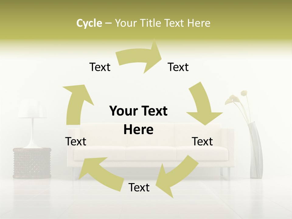 Sofa Interior Empty PowerPoint Template