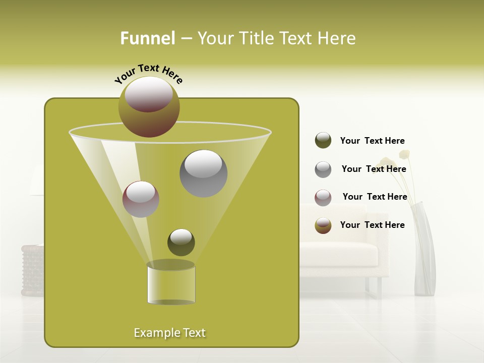 Sofa Interior Empty PowerPoint Template