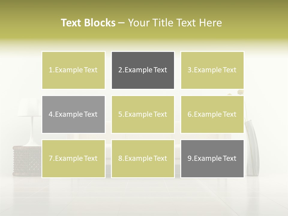 Sofa Interior Empty PowerPoint Template