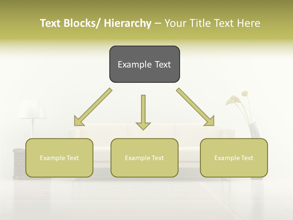 Sofa Interior Empty PowerPoint Template