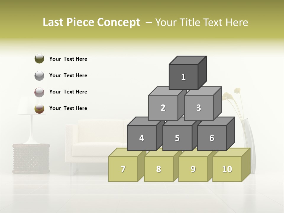 Sofa Interior Empty PowerPoint Template