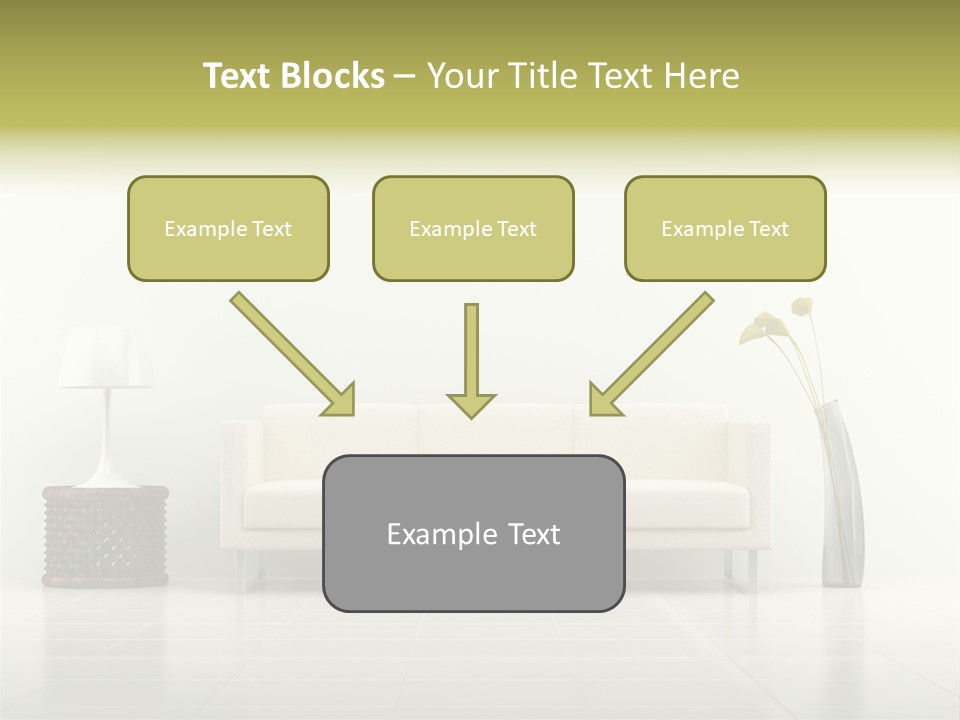 Sofa Interior Empty PowerPoint Template