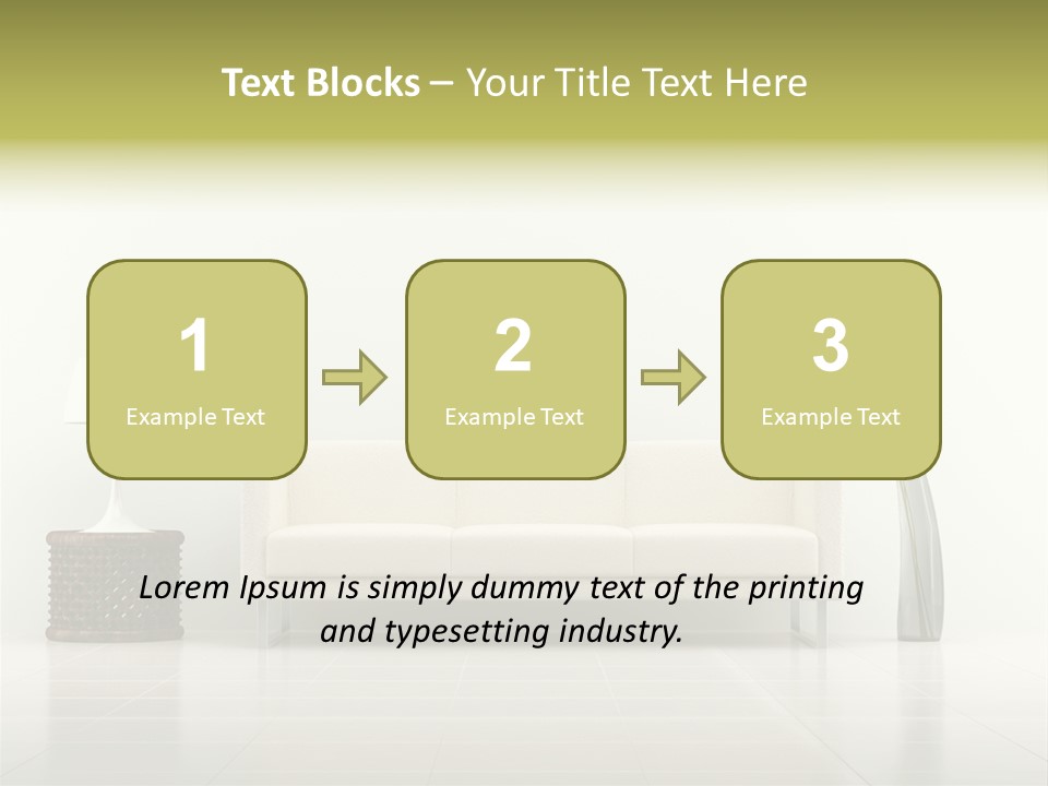 Sofa Interior Empty PowerPoint Template