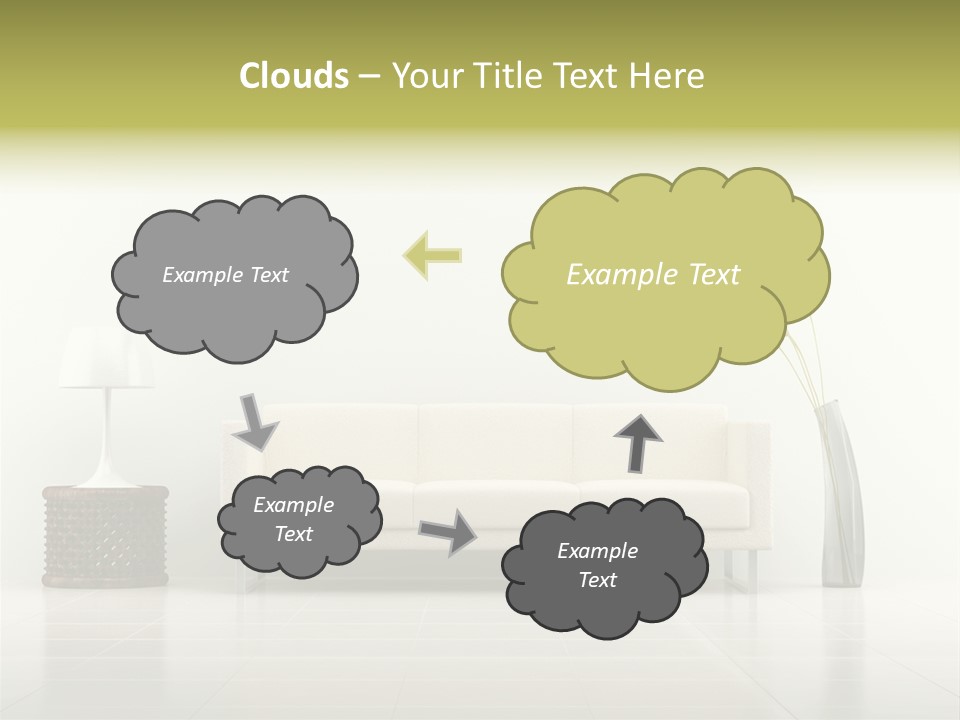 Sofa Interior Empty PowerPoint Template