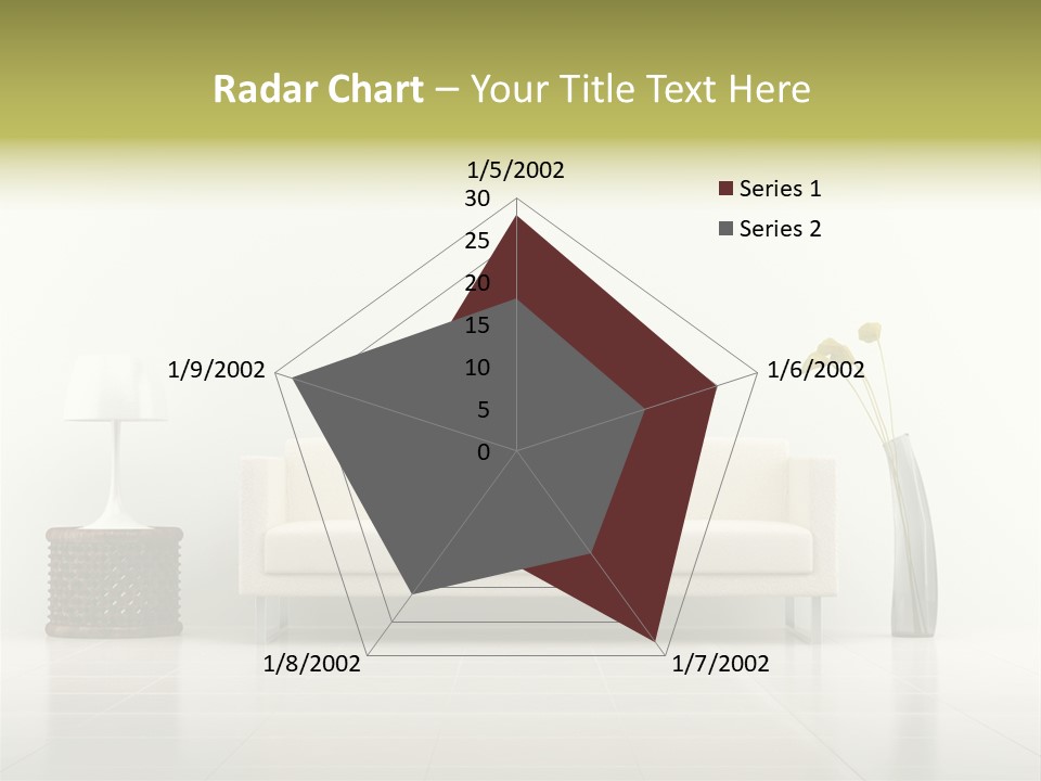 Sofa Interior Empty PowerPoint Template