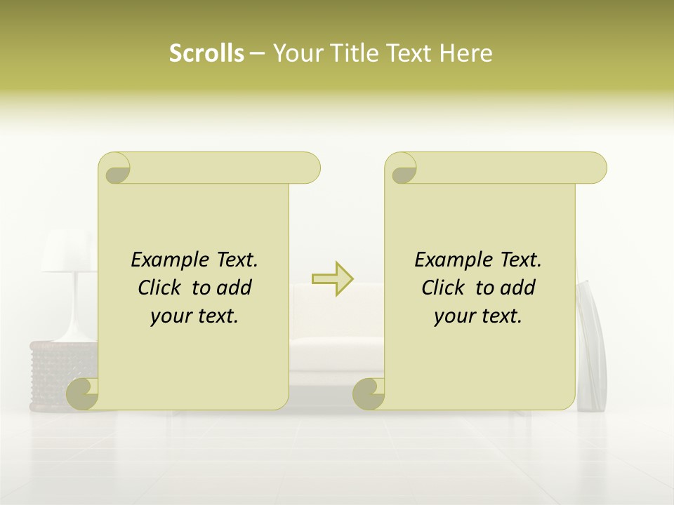 Sofa Interior Empty PowerPoint Template