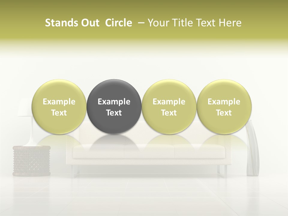 Sofa Interior Empty PowerPoint Template