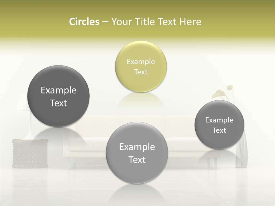 Sofa Interior Empty PowerPoint Template