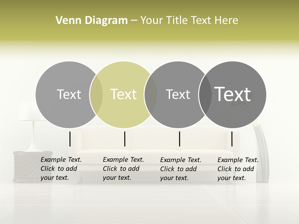 Sofa Interior Empty PowerPoint Template