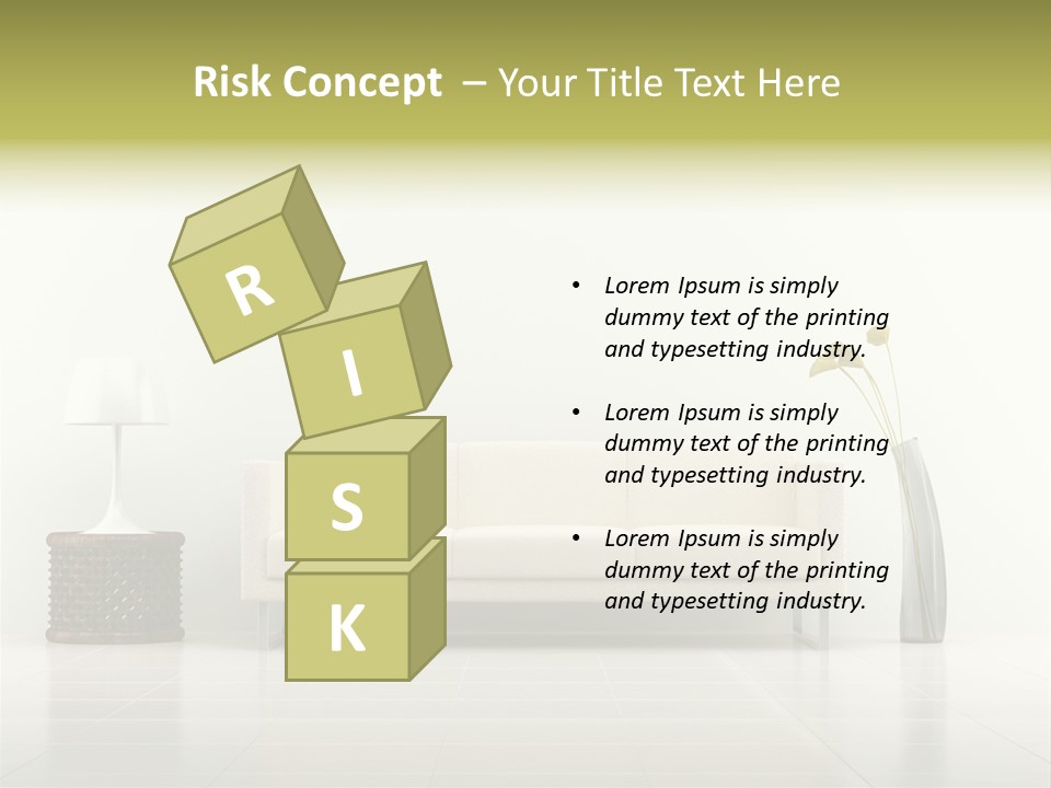 Sofa Interior Empty PowerPoint Template