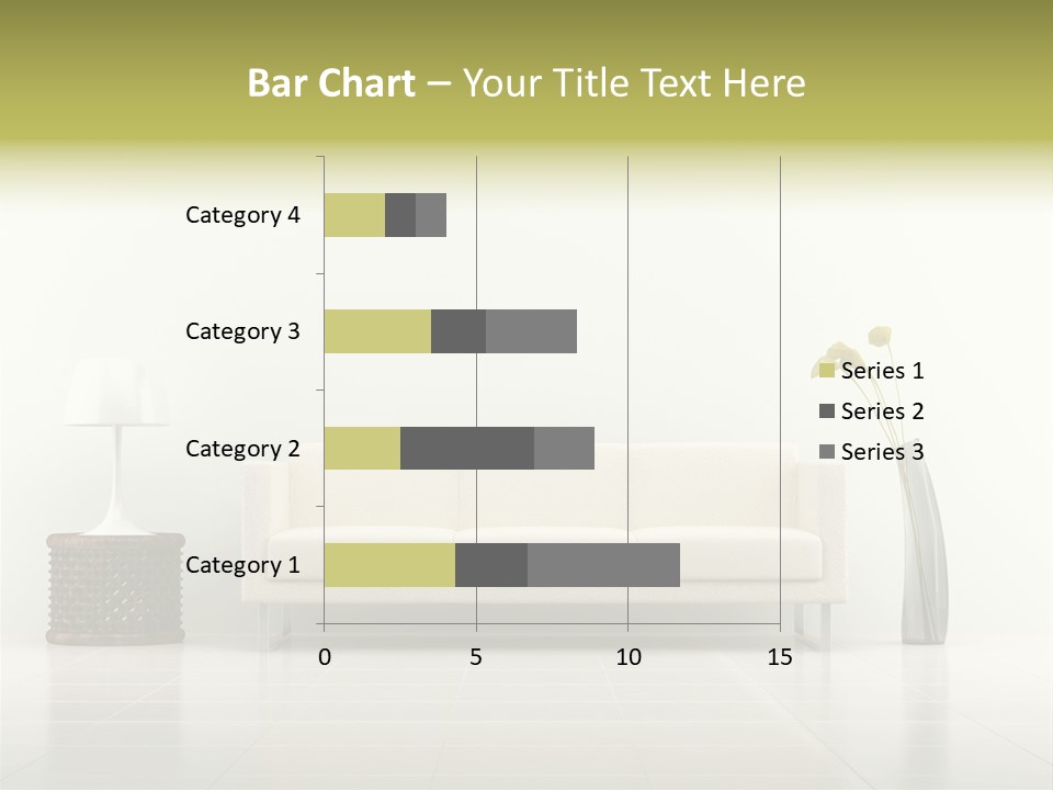 Sofa Interior Empty PowerPoint Template