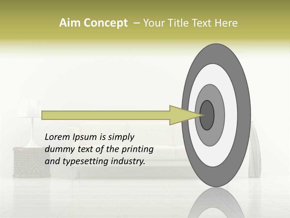 Sofa Interior Empty PowerPoint Template