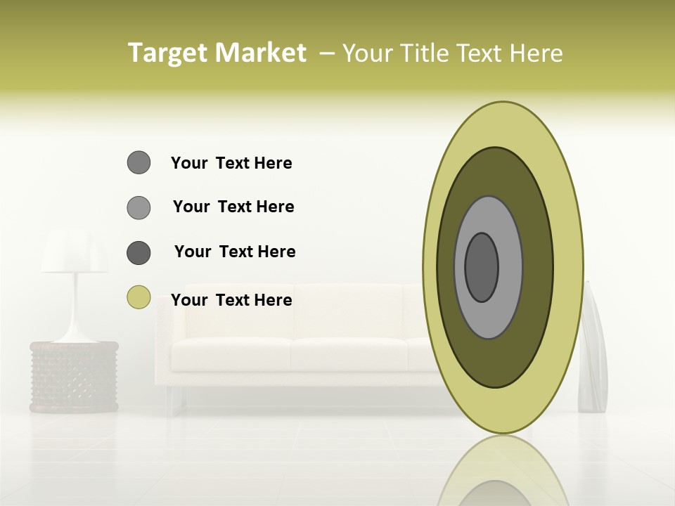 Sofa Interior Empty PowerPoint Template